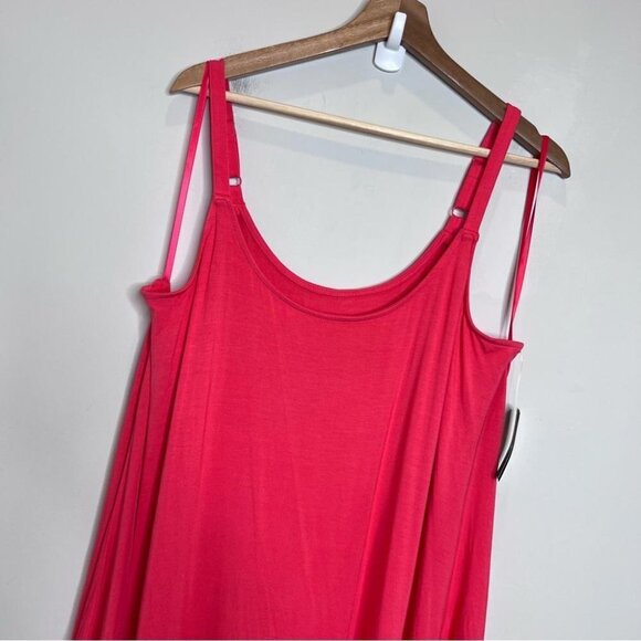 Torrid Womens Plus Size 3X Shark Bite Trapeze Jersey Sundress Pink Orange NEW - Picture 5 of 14